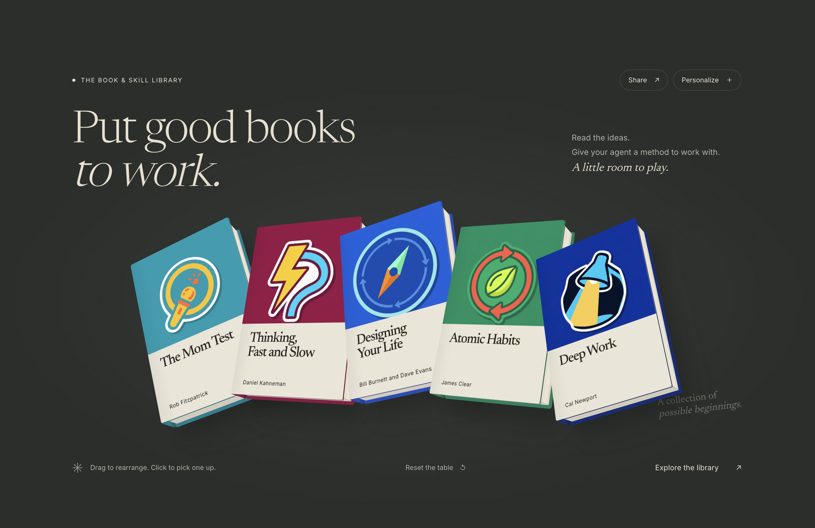 Answer With Books book and skill library — Put good books to work
